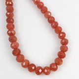 Carnelian Faceted Rondelle Beads 