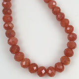 Carnelian Faceted Rondelle Beads 