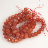 Carnelian Faceted Rondelle Beads 