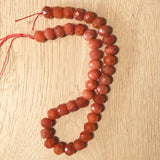 Carnelian Faceted Rondelle Beads 