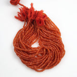 Carnelian Faceted Rondelle Beads Natural