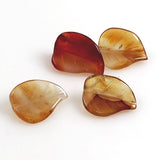 Natural Carnelian Gemstone Carved Leaf Beads