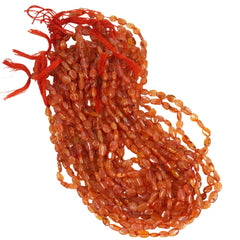 Carnelian Oval Beads Natural