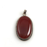 Vintage Carnelian Pendant Sterling Silver