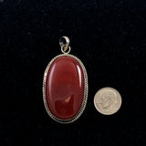 Vintage Carnelian Pendant Sterling Silver