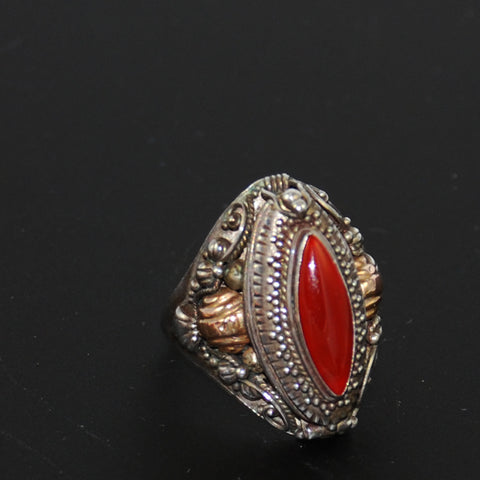 Carnelian Poison Ring Vintage