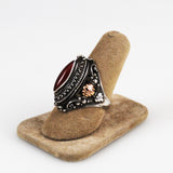 Carnelian Poison Ring Sterling & Gold