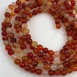 Natural Carnelian 8mm Round Beads
