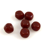 vintage glass beads red