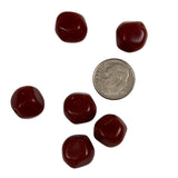 Carnelian Glass Faceted Beads