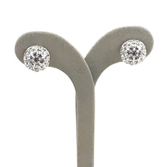 Carolee Rhinestone Button Earrings Vintage