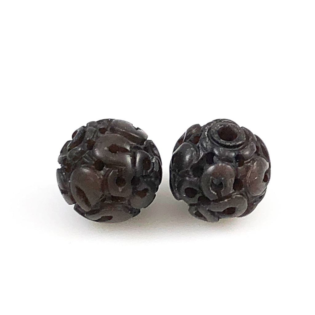 Jade Carved Beads 20mm Rounds