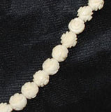 Carved Ivory Rose Beads Vintage
