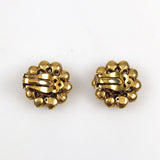 Celebrity Pearl and Gold Clip On Earrings Vintage