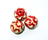 Red Celluloid Beads