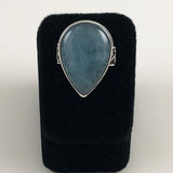 Chalcedony Pear Shape Sterling Ring