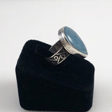Chalcedony Pear Shape Sterling Ring
