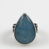Chalcedony Pear Shape Sterling Ring