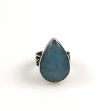 Chalcedony Pear Shape Sterling Ring