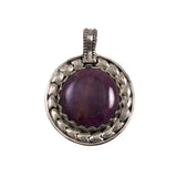 Chariote Round Pendant Sterling Silver