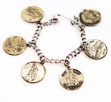 Sterling Historic Charm Bracelet Medallions