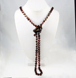 Cherry Amber Bakelite Necklace Faceted Beads Art Deco