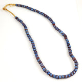 Awale Chevron Trade Beads Blue Red