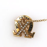 Chi Omega 10k Gold Pearl Pin