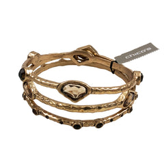 Chico's Gold Topaz Bracelets Triple Set NWT