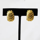 Christian Dior Elegant Rhinestone Clip On Earrings