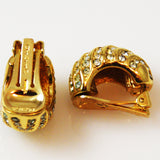 Christian Dior Elegant Rhinestone Clip On Earrings
