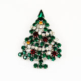 Rhinestone Christmas Tree Pin Vintage