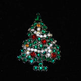 Vintage Rhinestone Christmas Tree Pin 