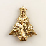 Christmas Tree Pin Rhinestone Vintage