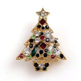 Rhinestone Christmas Tree Pin