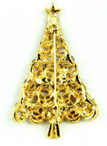 Back of Elegant Rhinestone Christmas Tree Pin Vintage