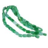 Green Chrysoprase Faceted Rectangular Beads