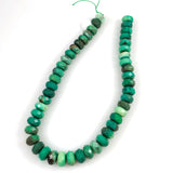 Green Chrysoprase Faceted Rondelle Beads