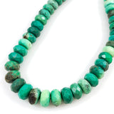 Green Chrysoprase Faceted Rondelle Beads