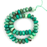 Green Chrysoprase Faceted Rondelle Beads