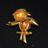 Ciner Bird Brooch Designer Signed Back