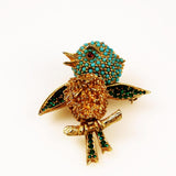 Ciner Bird Brooch Designer Signed Vintage