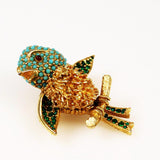 Vintage Ciner Bird Brooch Designer Signed 