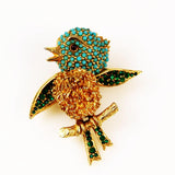 Ciner Bird Brooch Designer Signed Vintage