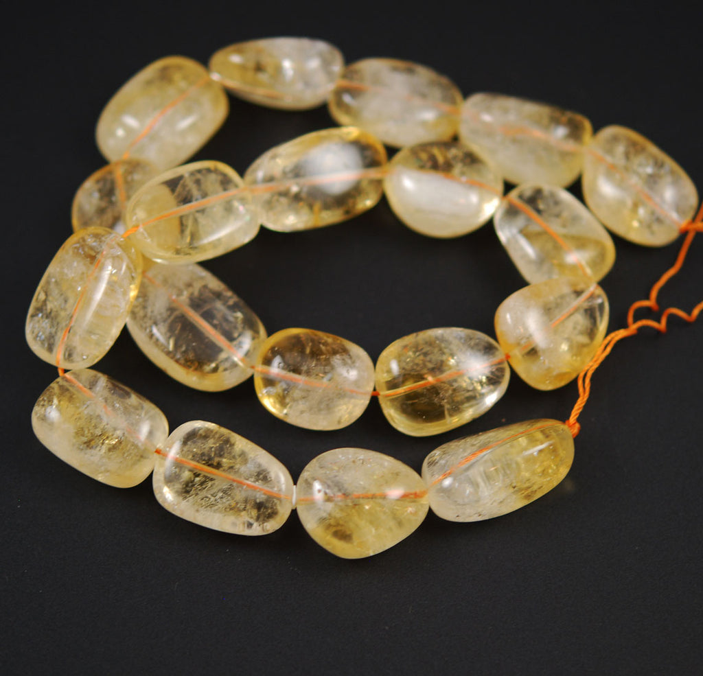 Citrine Polished Oval Strands Gemstone