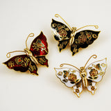 Cloisonné Butterfly Pin NOS
