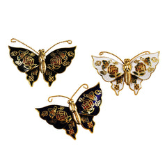 Colorful Cloisonné Butterfly Pin Brooch NOS