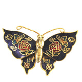 Colorful Cloisonné Butterfly Pin Brooch NOS