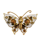 Vintage White Butterfly Pin