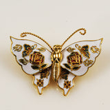 Vintage White Butterfly Pin